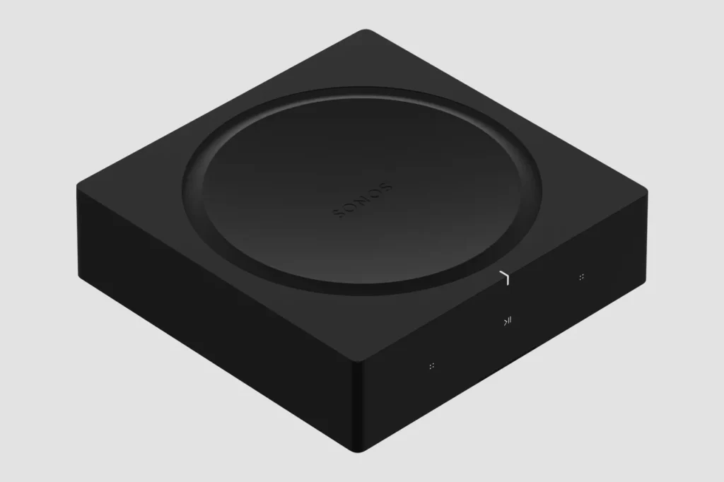 Sonos Amp in het zwart, schuin vooraanzicht