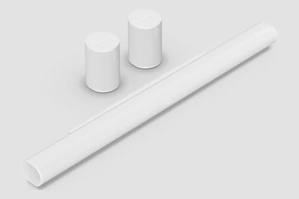Premium surroundset met Sonos Arc Ultra en twee Era 100, wit