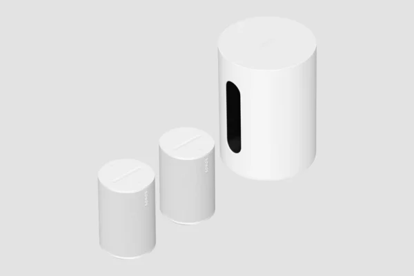 Home cinema-aanvulset met Sonos Sub Mini en twee Era 100, wit
